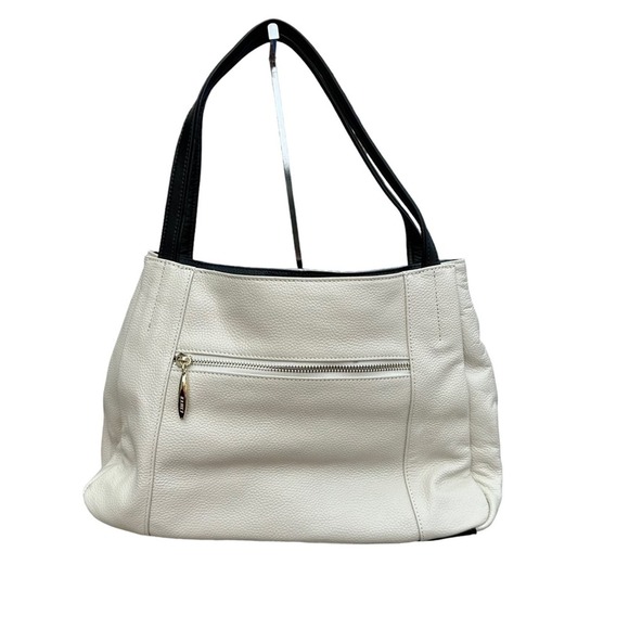 Cluci Leather Purse Womens Shoulder Bag Pebbled Leather White Smooth - Picture 5 of 15